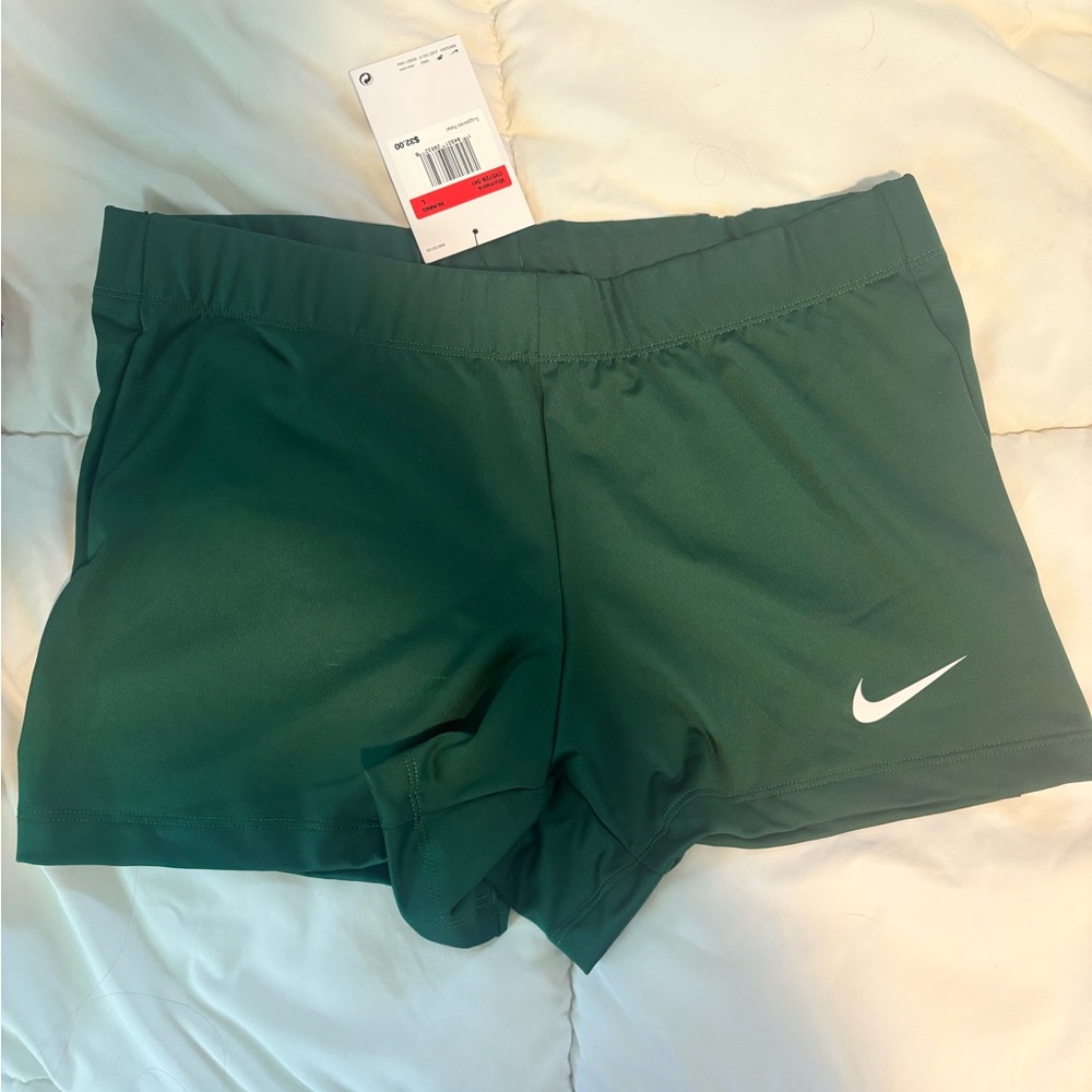 Nike Women's Dark Green Sports Shorts